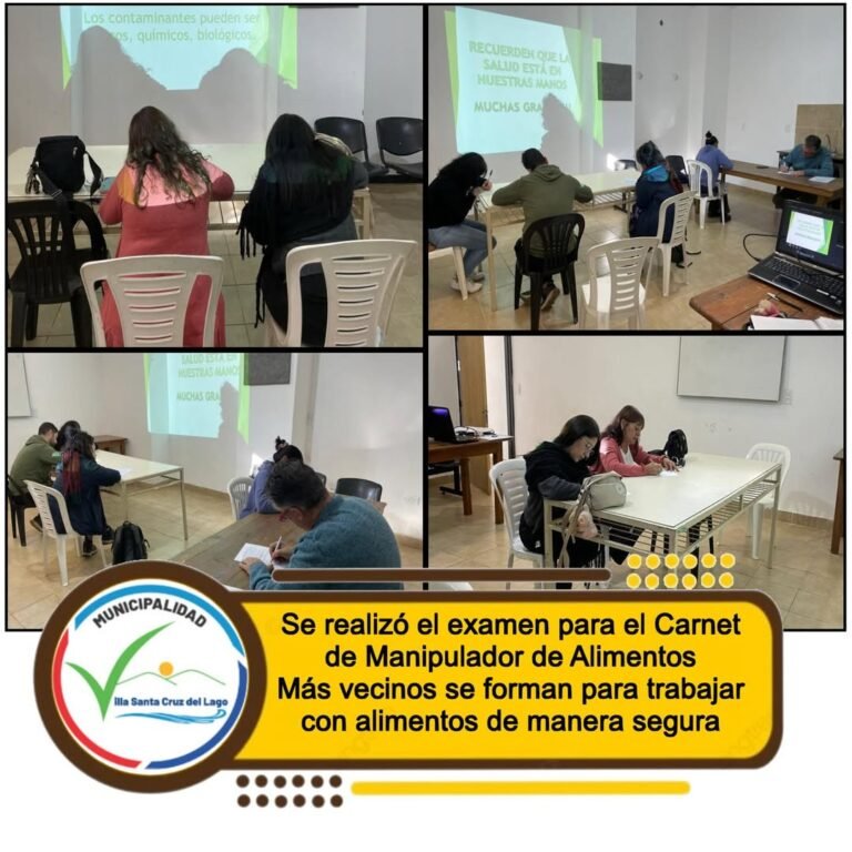 La Municipalidad de Villa Santa Cruz del Lago informa que se realizó el examen para la obtención del Carnet de Manipulador de Alimentos, en …