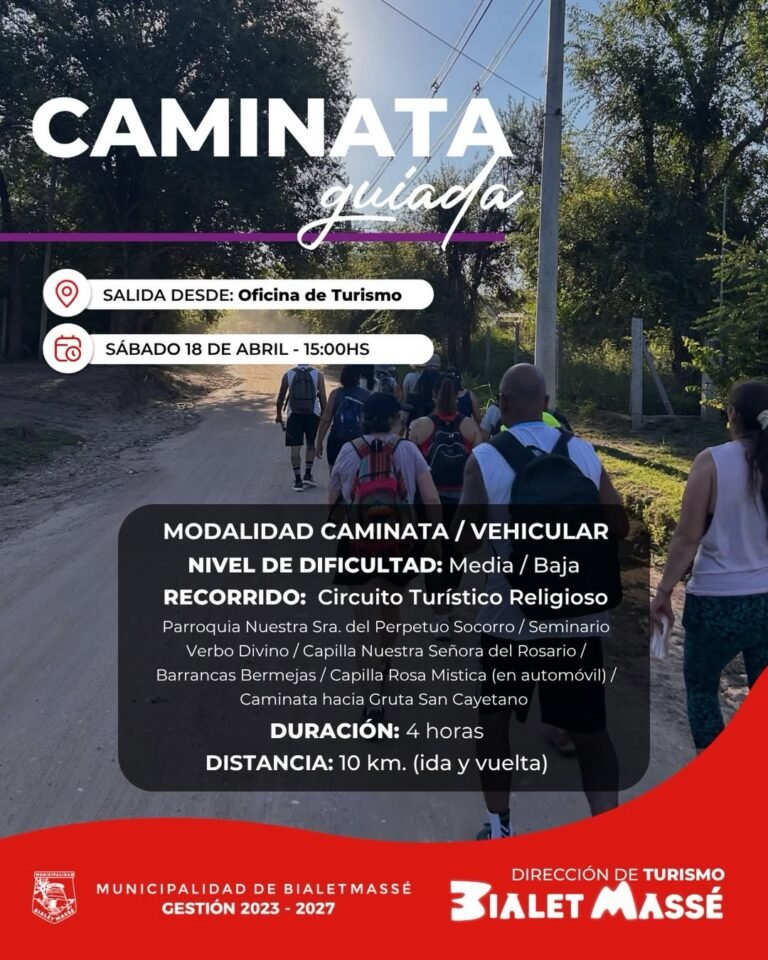 Sábado de caminata guiada en Bialet Massé…
