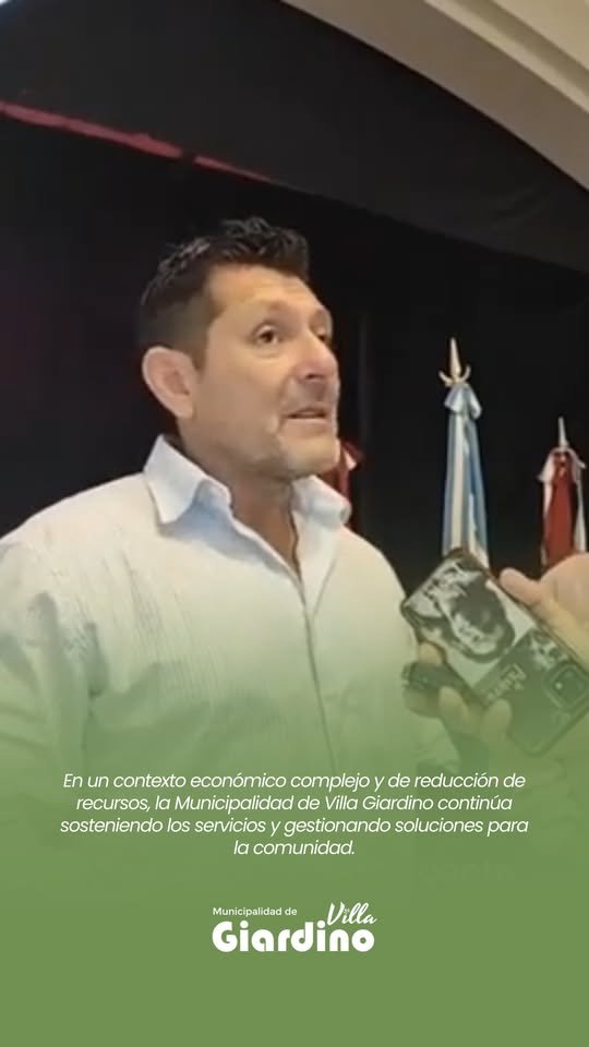 El Intendente Municipal, Dr. Jorge Soria, brindó un panorama sobre la situación económica actual que atraviesa Villa Giardino….