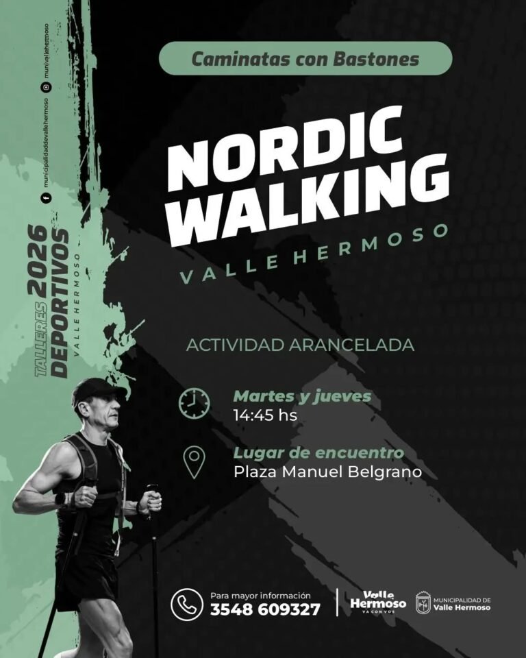 Llega a Valle Hermoso el Nordic Walking…