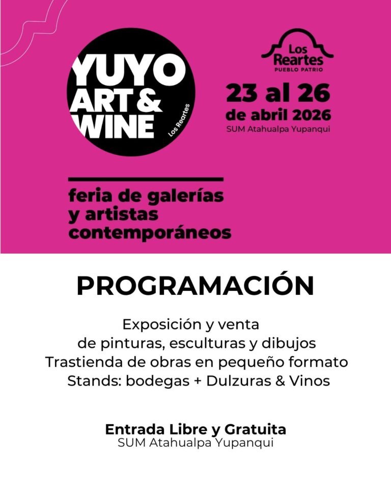 Yuyo Art & Wine Los Reartes 2026: cuatro días para disfrutar del arte, la música y el encuentro…