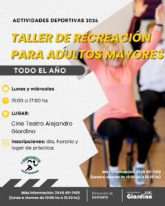 ACTIVIDADES DEPORTIVAS 2026 EN VILLA GIARDINO…