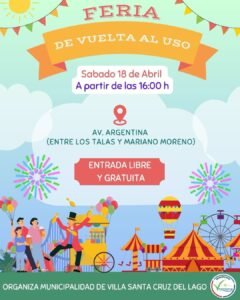 NUEVA FECHA 18/04  Este Sábado se viene la 2° edición de la Feria Municipal “De Vuelta al Uso”!…