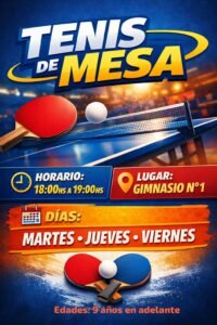 ¡Arranca Tenis de Mesa!…